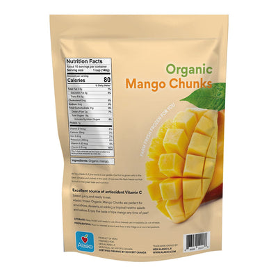 Alasko Organic Mango Chunks, Frozen, 5 lbs.