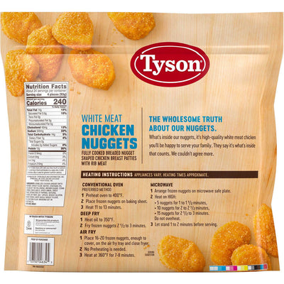 Tyson Breaded Chicken Nuggets, Frozen, 5 lbs.